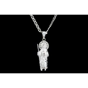 St Jude Pendant with Necklace .925 Silver Chain NEW Saint